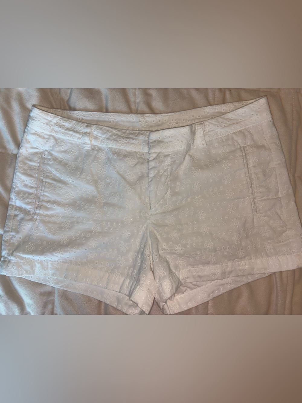 a.n.a White Eyelet Bermuda Shorts
